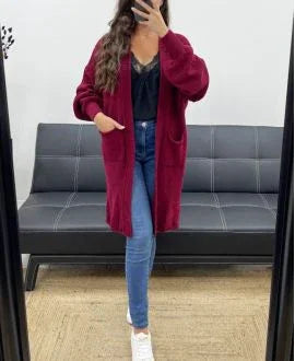 GILET MAILLE MI-LONG 2 POCHES