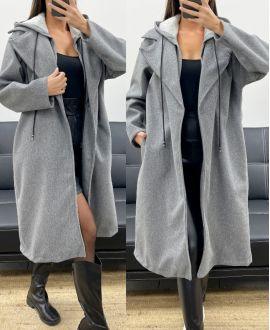 MANTEAU A CAPUCHE EFFET 2 EN 1