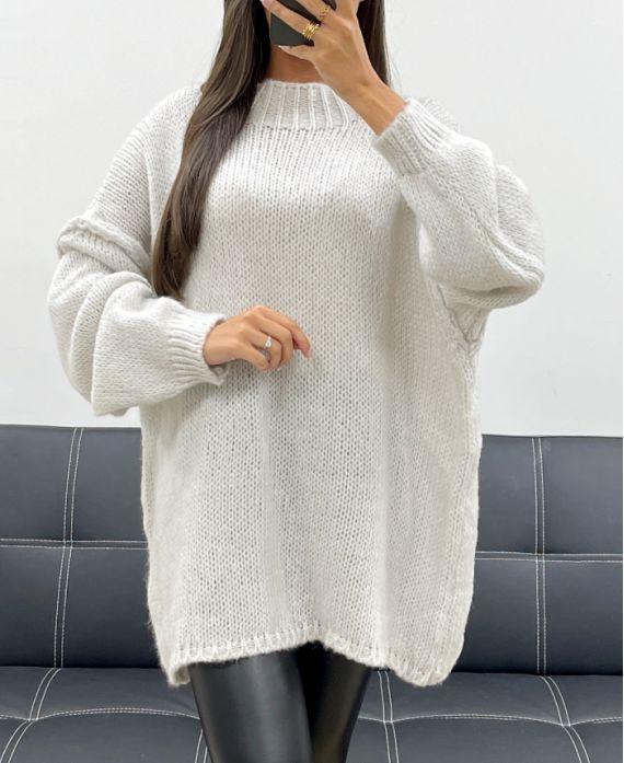 PULLOVER OVERSIZE DOUX ECRU