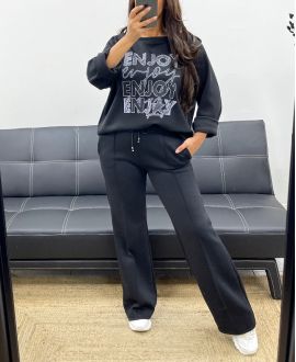 sweat shirt  enjoy noir