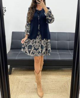 GILET LAINE SANS MANCHES NOEUDS MARINE