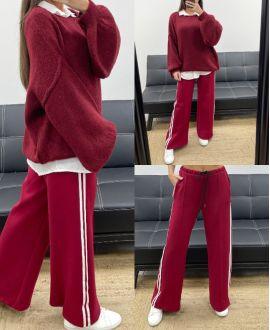 PANTALON 2 POCHES A BANDES