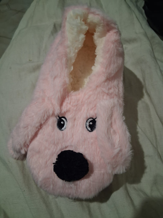 Chaussons motif chien rose 39/41