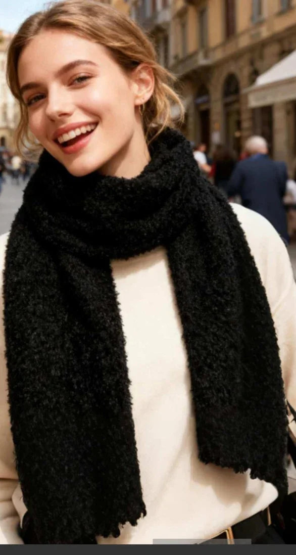 Écharpe douce noire